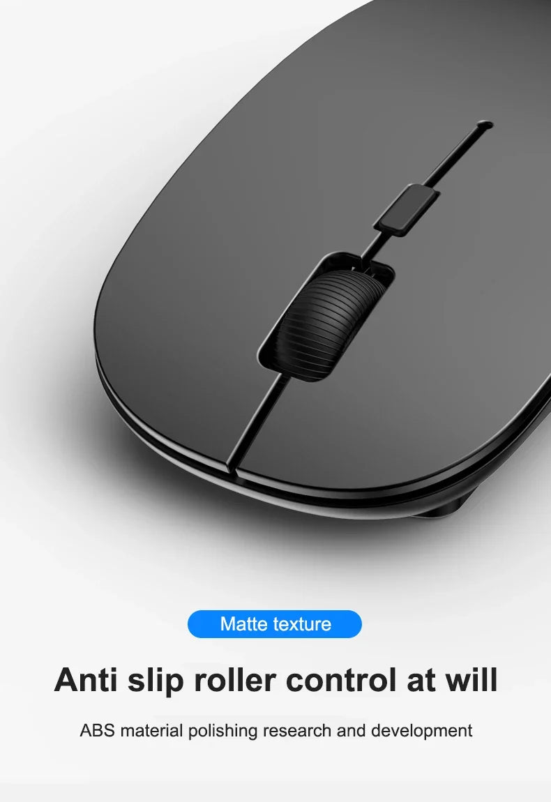 Rechargeable Bluetooth-compatible Keyboard Ultra-Slim Wireless Mouse Keyboard Set for Android Windows Tablet iPhone iPad