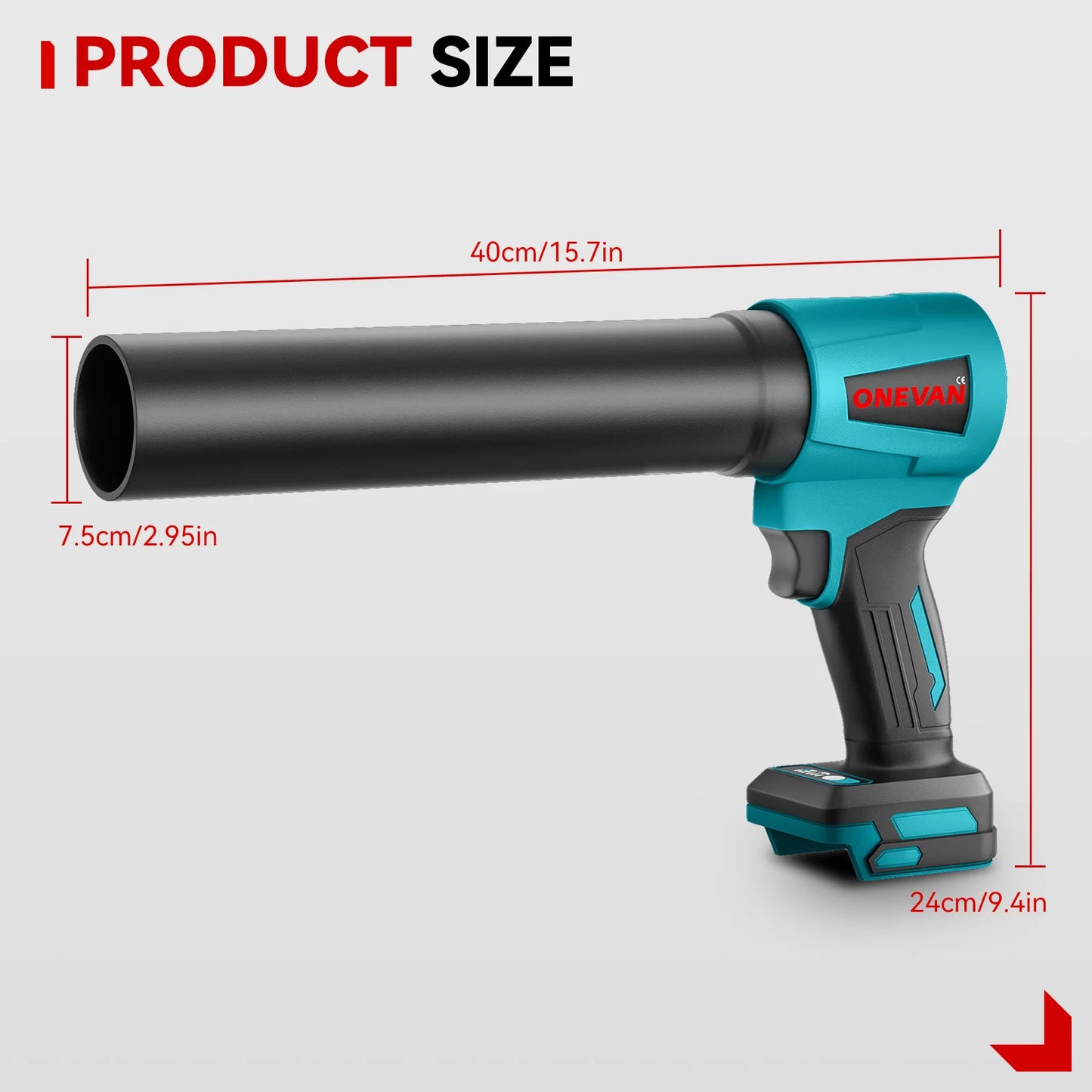 ONEVAN 4000W Brushless Electric Turbo Blower Jet Fan 400M/S 300000RPM Handheld Leaf Blower Dust Blowing Tool for 21V 18V Battery