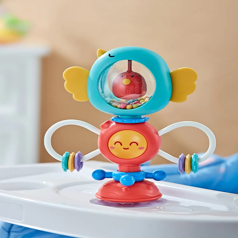 Suction Cup Spinner High Chair Baby Toys 6 12 Months Rotating Rattle Sensory Toys for Babies Educational Games Toy 1 2 3 Years