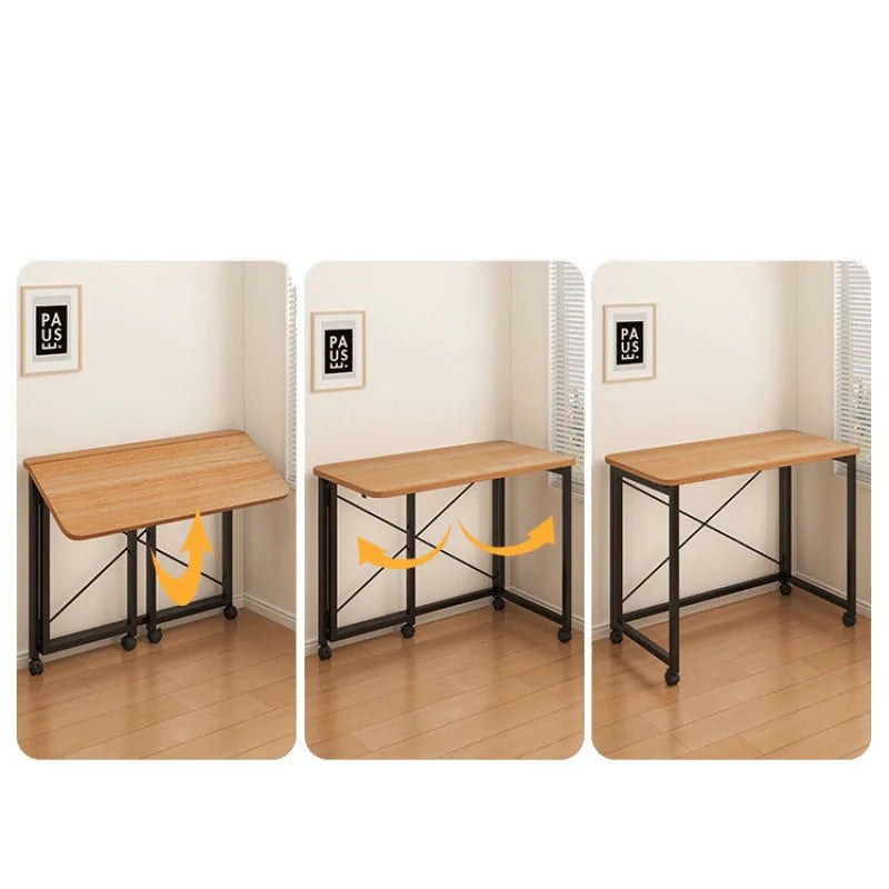 Folding desk, movable desk, home student computer desk, study desk, bedroom bedside desk, office desk computer desk desk table