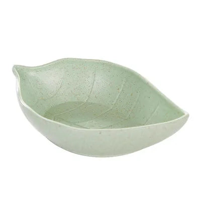 New Nordic Style Leaf Small Plate Food Grade Wheat Straw Seasoning Plate Home Kitchen Vinegar Bowls Soy Sauce Plates Snack Plate