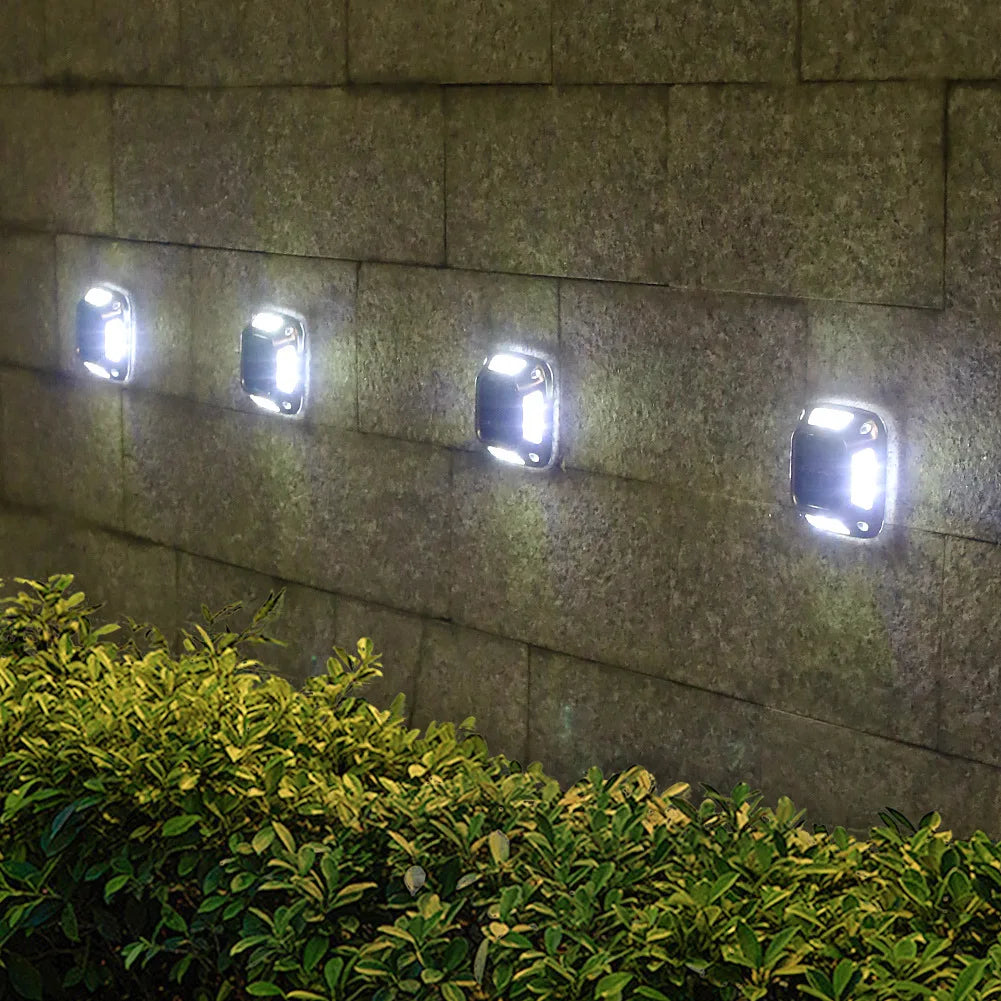 8 LEDs Solar Ground Light Solar Light Waterproof Warm Light Solar Garden Lamp Outdoor Courtyards Driveway Marker Light