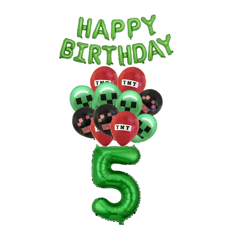 Birthday Party Decoration Disposable Tableware Set Paper Plates Cups Napkins Straws Tablecloth Balloons Kids Party Supplies Deco
