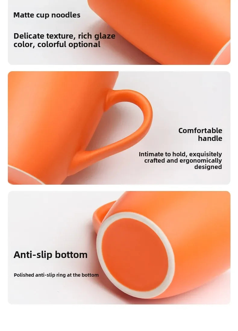 Macaron household ceramic cup living room coffee cup breakfast milk water cup mug