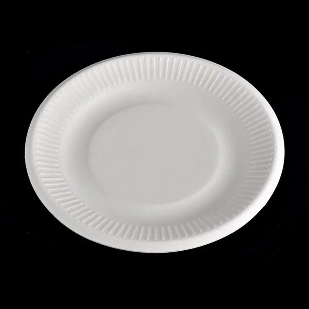 50 Pcs/lot Party Plates Disposable Plastic 100 Units Elegant Dish Dishes Cake Pans Paper Tableware for Parties