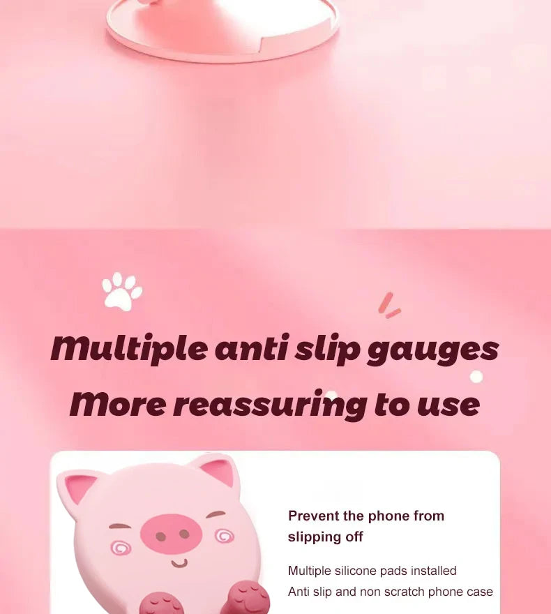 1PC New Cartoon Cute Phone Stand Folding Small Portable Multi Functional Adjustable Universal Tablet Stand Lazy God Tool