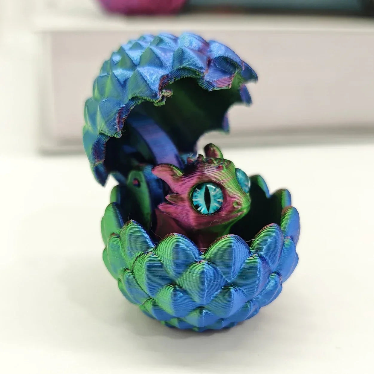 Mini 3D Printed Dragon with Eggs Eyes for Home Decor Little Dragon Egg Kids Toy Gift Figure Accessories Decoration Статуэтки