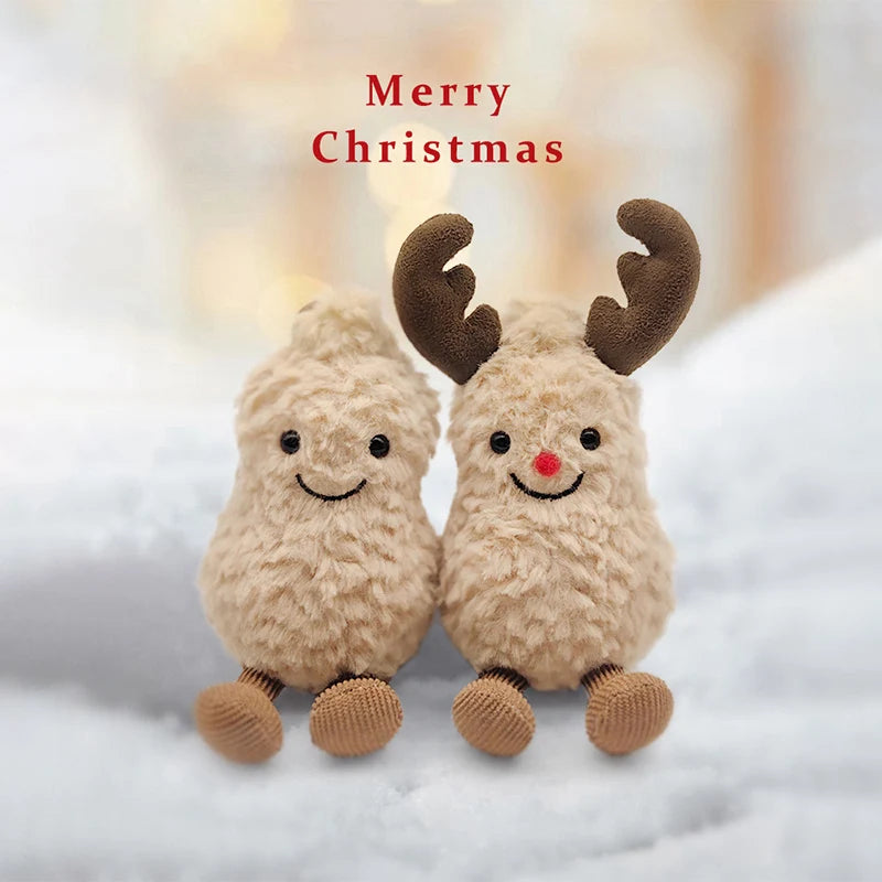 New Cartoon Peanut Doll Plush Stuffed Pendant Toy Simulation Fun Little Peanut Doll Living Room Home Decor Pendant Cute Gifts