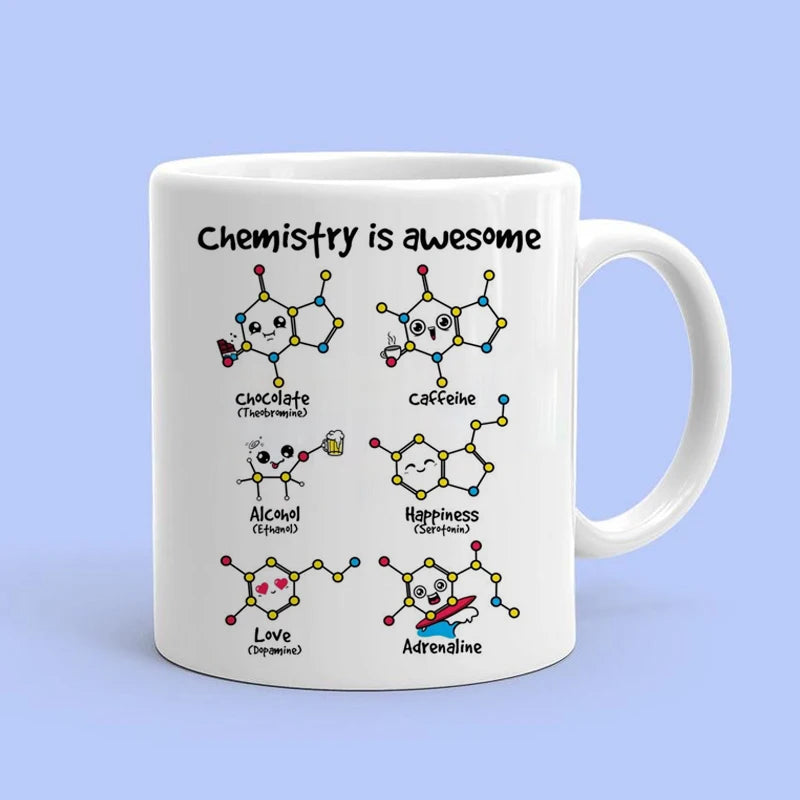 Chemistry is Awesome Creative coffee  Mug 350ml Ceramic Tea Cup Research Institute Office Coffee Mug