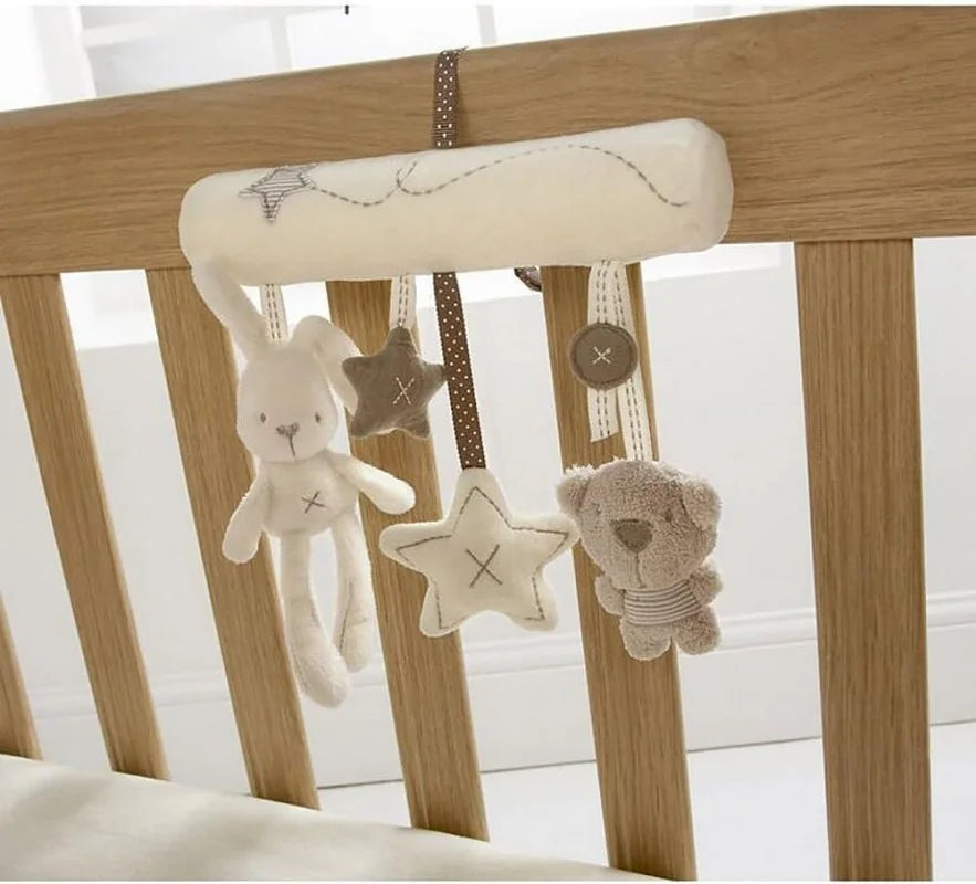 Baby Toys for 0 3 6 12 Months Babies Soft Plush Animal Rattles Stroller Hanging Toy for Baby Car Seat Crib Travel Sensory Toys