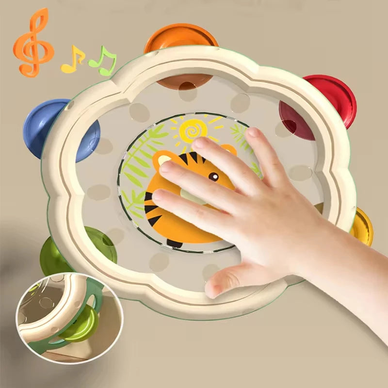 Baby Toys 6 12 Months Musical Instruments Hand Drum Shaking Rattle Toys Montessori Educational Toy Interactive Hand Bell for Kid