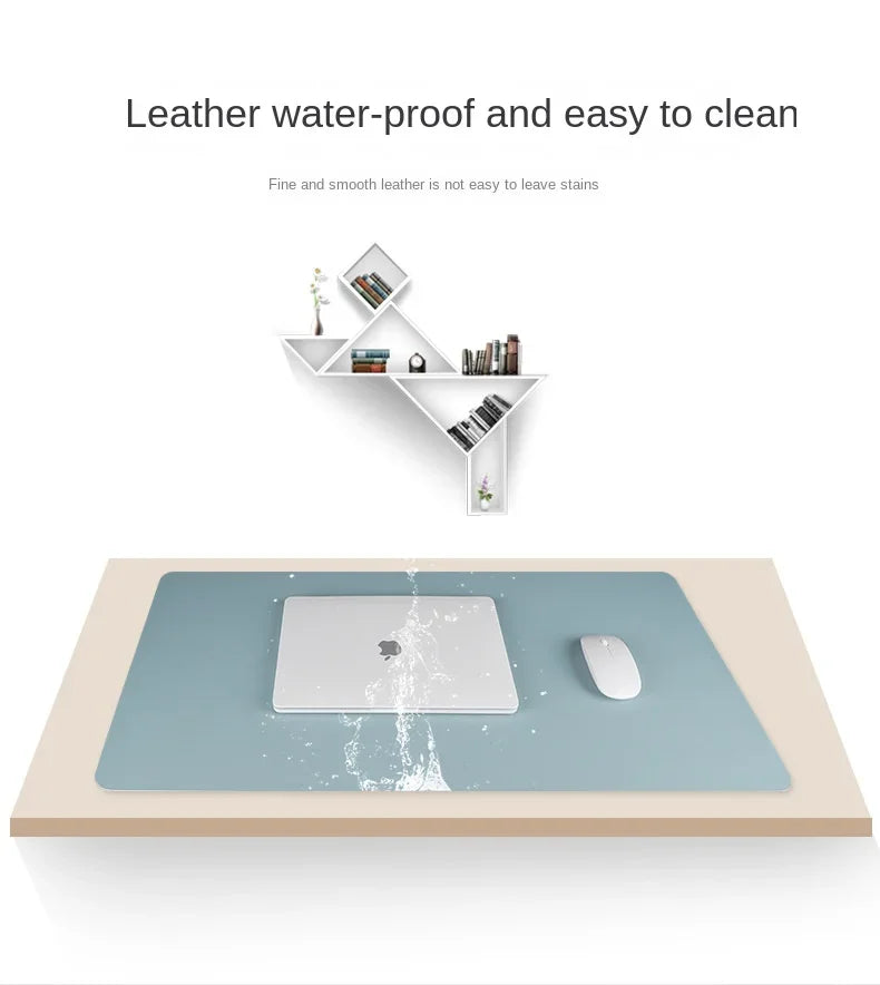 1 Pcs Large Size 600*300mm Office Desk Protector Mat PU Leather Waterproof Mouse Pad Desktop Keyboard Desk Pad Gaming Mousepad