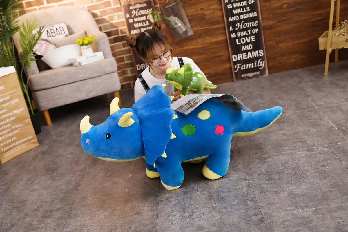 Creative Big Plush Soft Triceratops Stegosaurus Plush Toy Dinosaur Doll Stuffed Toy Kids Dinosaurs Toy Birthday Gifts