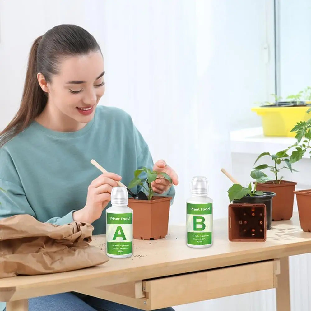 Fertilizer AB Two Part Set Hydroponic Garden Plant Food Plant Fertilizer For Flowers Vegetables Grass Nutrients Garden supplies