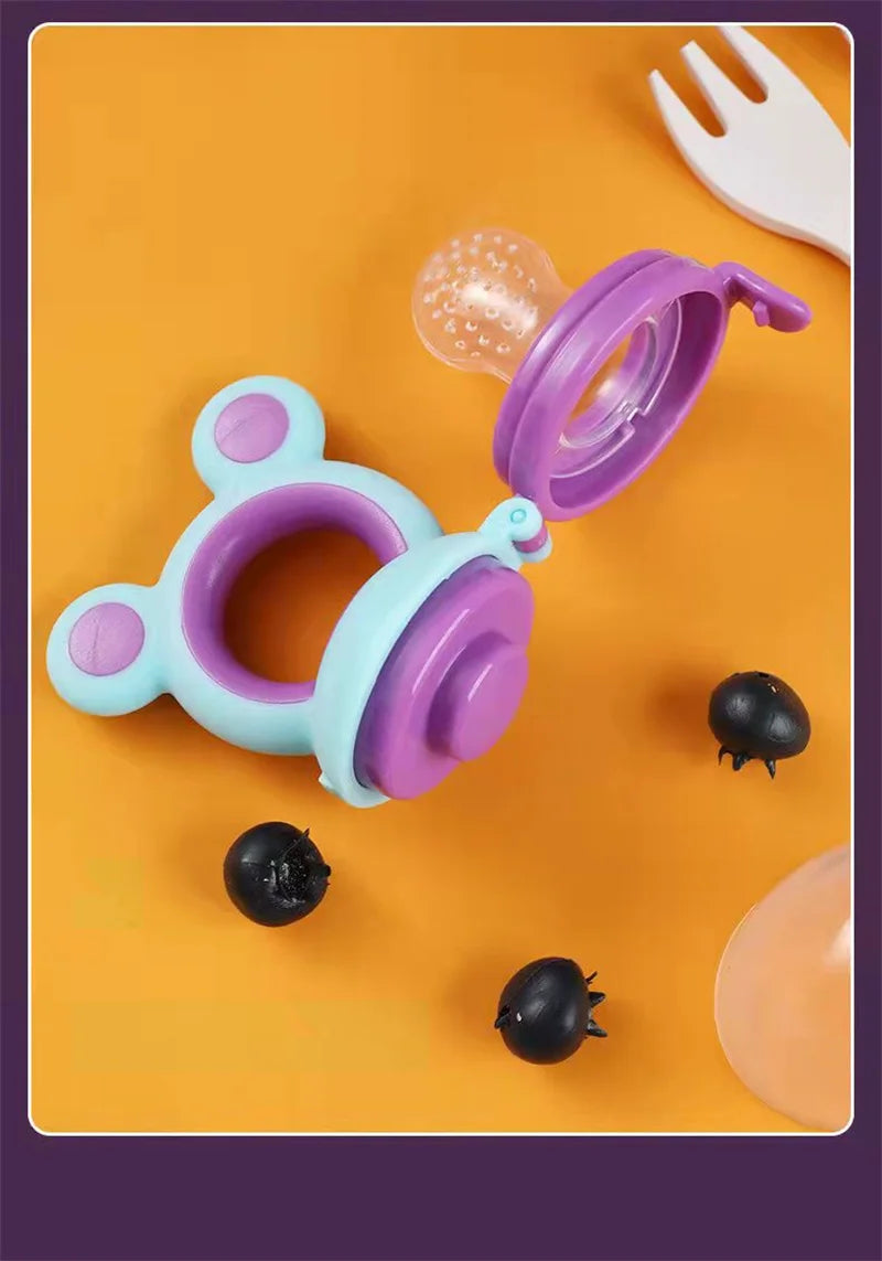 Baby Teether Nipple Fruit Food Feeder For New BornSilicona Teethers Fresh Food Nibbler Pacifier Clip Baby Accessories BPA Free