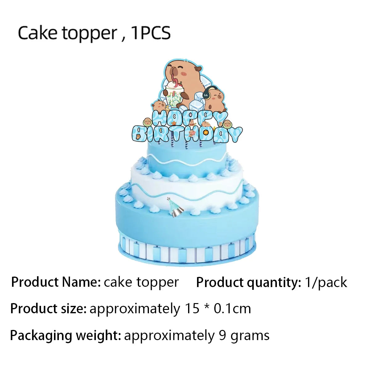 Capybara Birthday Party Decorations Tableware Set Cups Plates Napkins Tablecloth Straws Capybara Balloons Toy Girls Party Favors