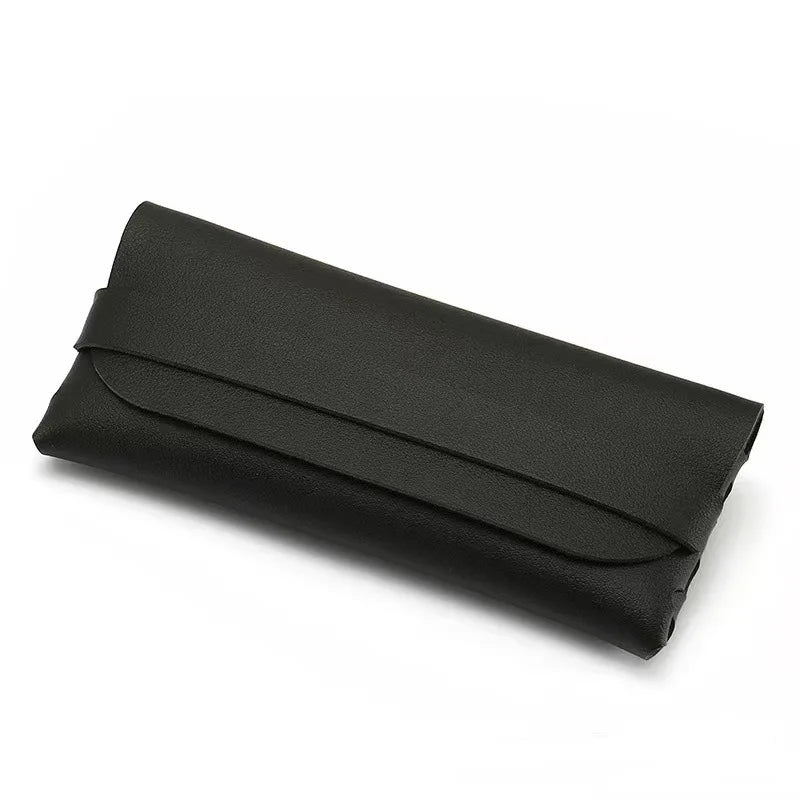 Black and White Soft and Stylish Leather Glasses Cases - Glasses Protection Bags, Travel Accessories for Men and Women - Stylish
