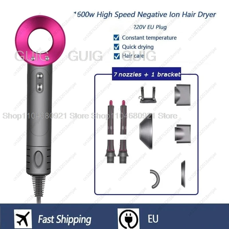 Leafless Hair Dryer New Professional With Flyaway Attachment Negative Ionic Premium Hair Dryers Multifunction Salon Style Tool