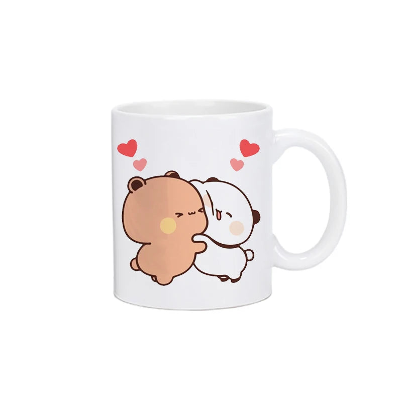 Panda Bear Bubu Dudu Coffee Milk Cup Mocha Cat Panda Bear Couple Christmas Mug Kawaii Cups Original Mugs Drinkware Birthday Gift