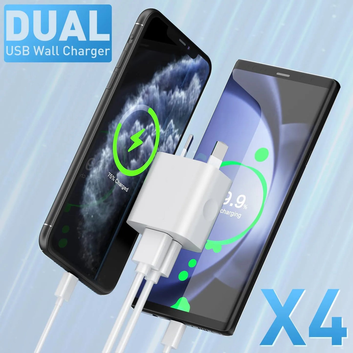 1/5Pcs Universal Travel 5V 2A Dual Port USB Wall Home Charger Power Adapter AU Phone Charging Head Australian Standard Plug