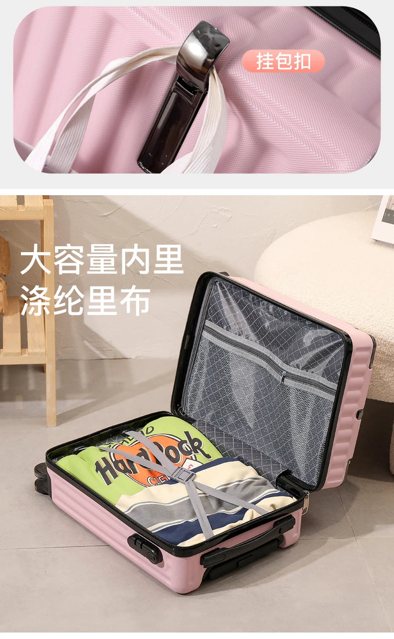18 inch Student suitcase Travel Bag Women's Bag Back to School Spinner Wheel Suitcase Carry-On Boarding Travel