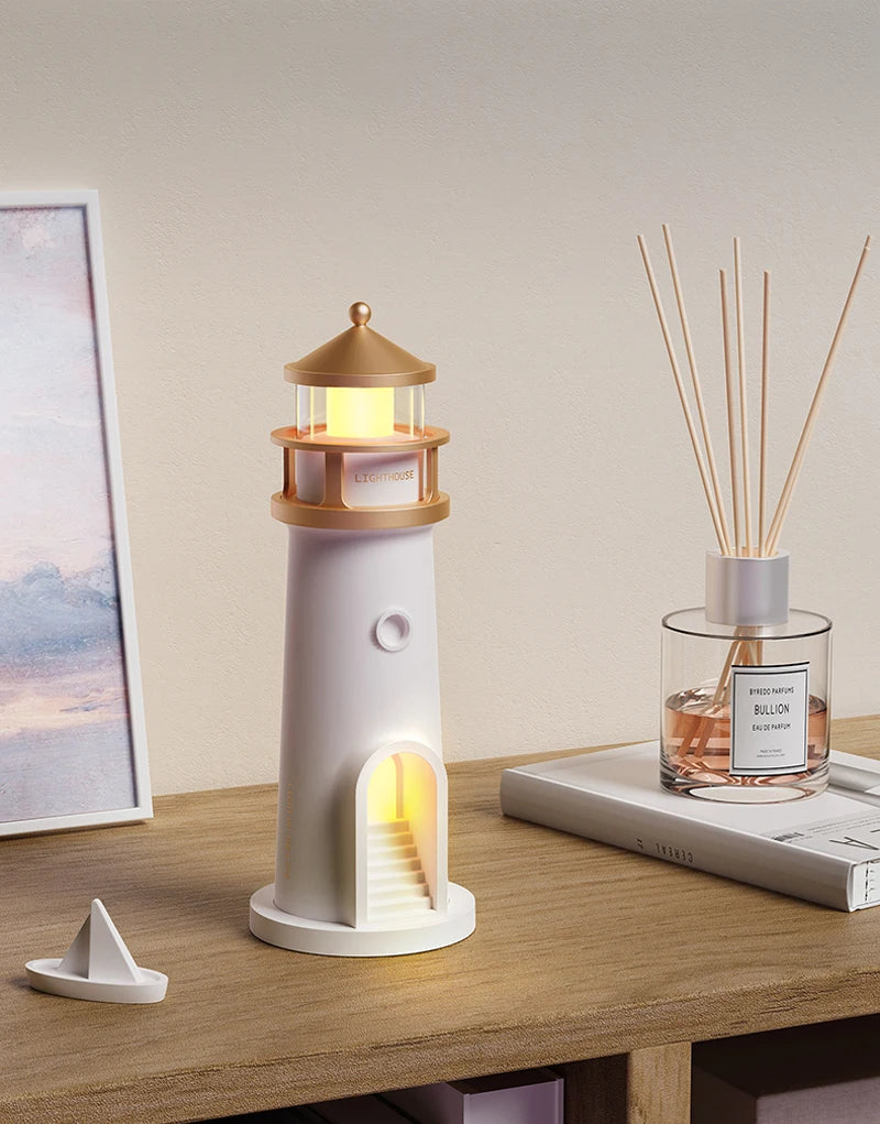 Floating Moon Lamp Projection Lighthouse Lamps Night Light Remote Control Bluetooth Speakers Motion Sensor Light Room Decor Gift
