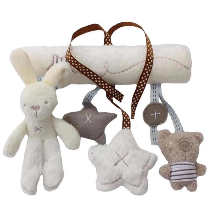 Baby Toys for 0 3 6 12 Months Babies Soft Plush Animal Rattles Stroller Hanging Toy for Baby Car Seat Crib Travel Sensory Toys