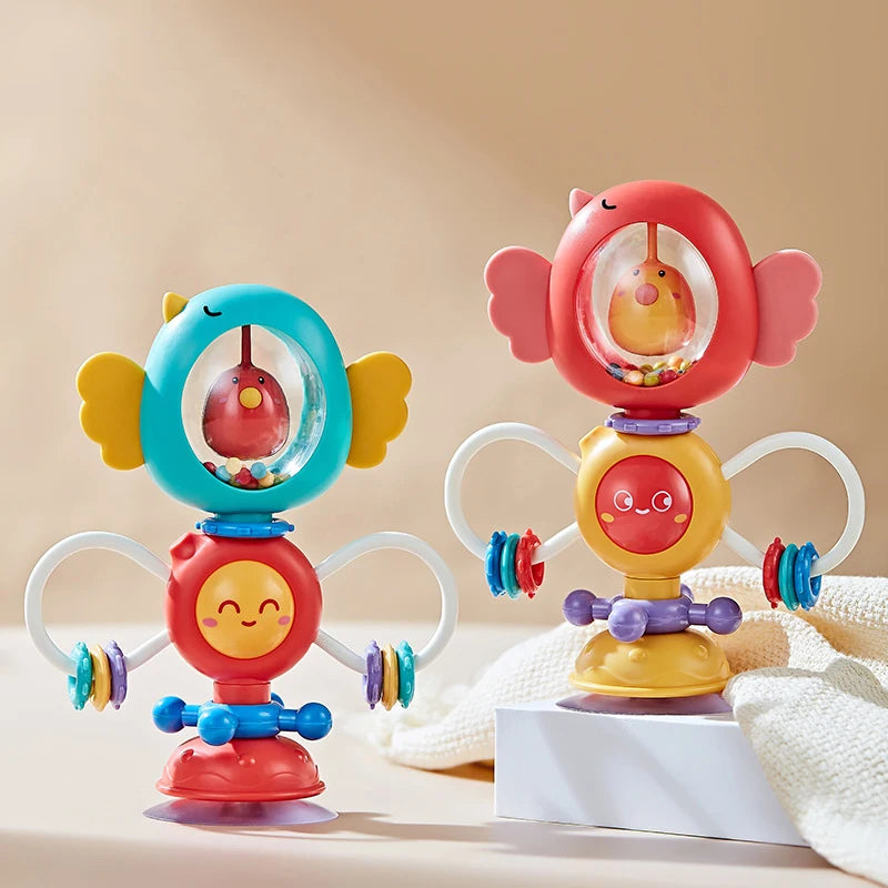 Suction Cup Spinner High Chair Baby Toys 6 12 Months Rotating Rattle Sensory Toys for Babies Educational Games Toy 1 2 3 Years