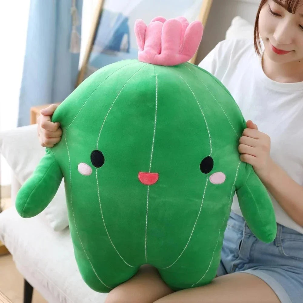 25/40/65cm Kawaii Simulation Cactus Plush Toy Cute Stuffed Plants Plushies Dolls Cartoon Soft Throw Pillow Kids Toys Home Decor