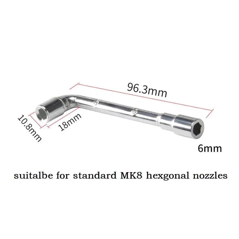 L Wrench Tool 6mm 7mm Hex L-Shaped Screw Nut Wrench Sleeve Tool For 3 MK8 Nozzle Hexagonal Spanner Hand Tool Set