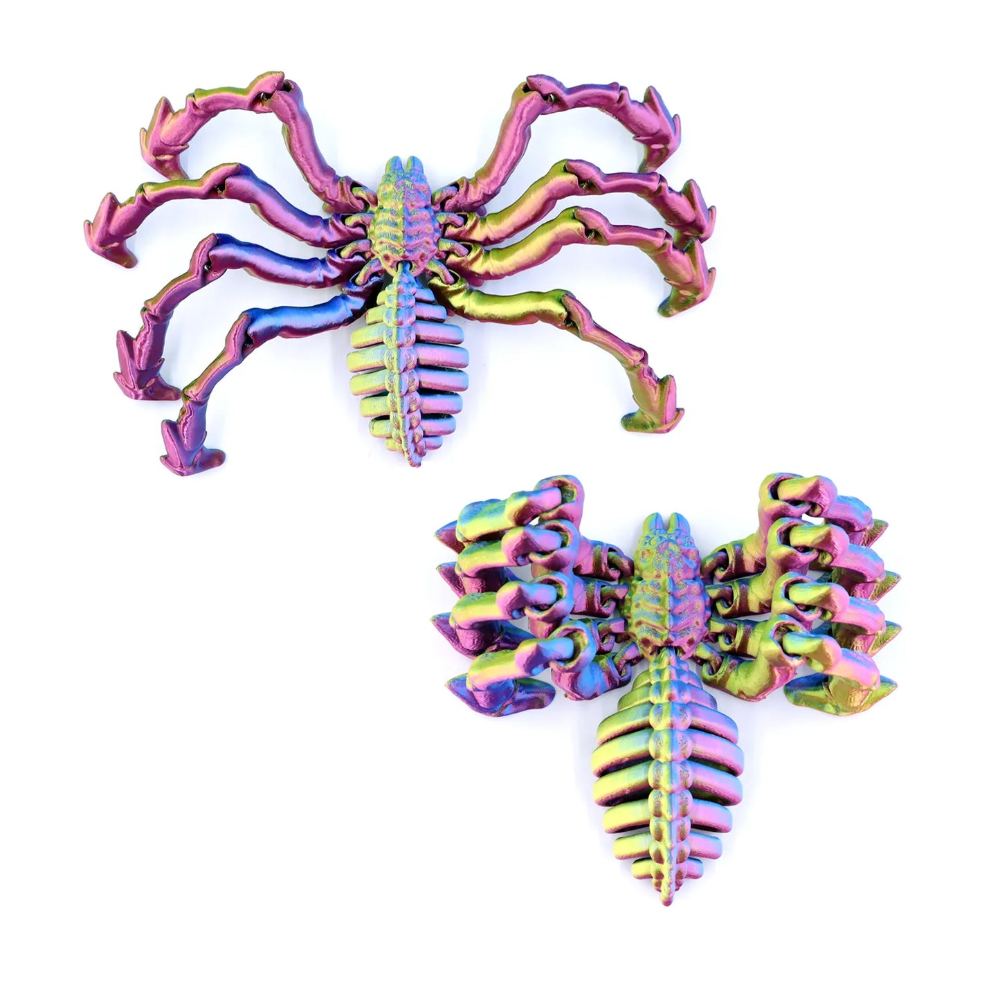 3D Printed Retractable Spider Movable Joint Fidget Toy Rotatable Articulated Office Desktop Ornament Adults Kid Toy Crafts Gift