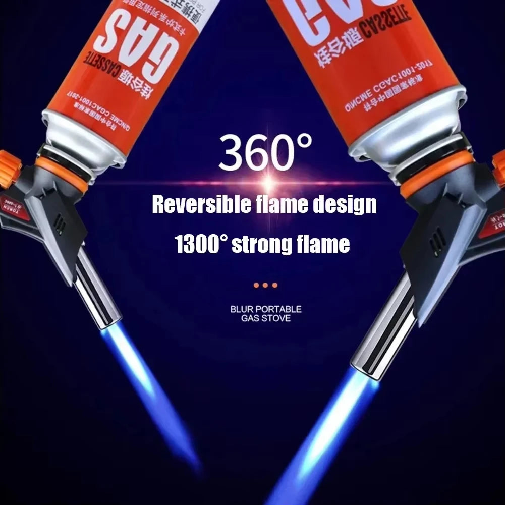 Welding Gas Torch Flame Gun Torch Cooking AutoIgnition Butane Gas Flame Gas Torch for BBQ Camping Cooking