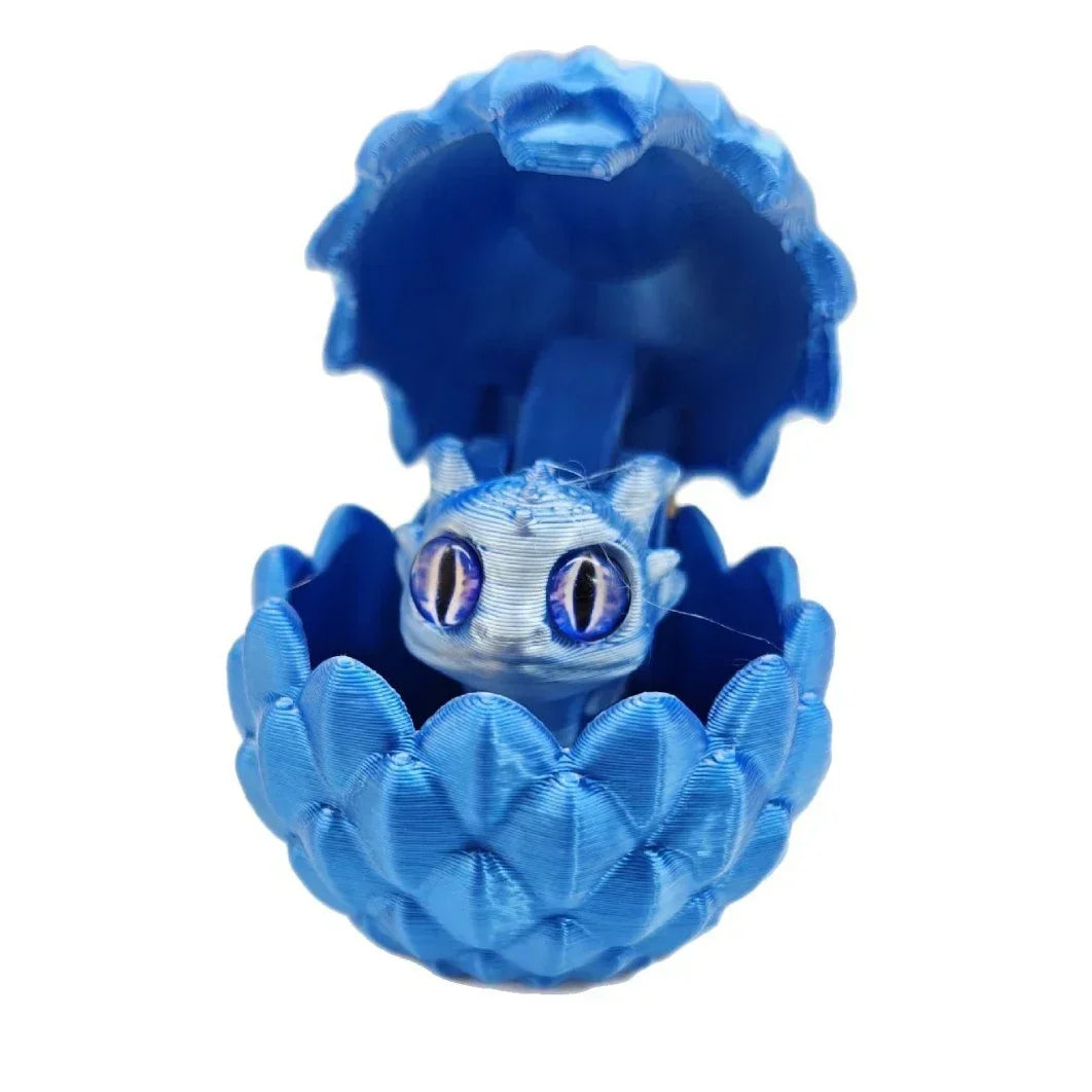 Mini 3D Printed Dragon with Eggs Eyes for Home Decor Little Dragon Egg Kids Toy Gift Figure Accessories Decoration Статуэтки