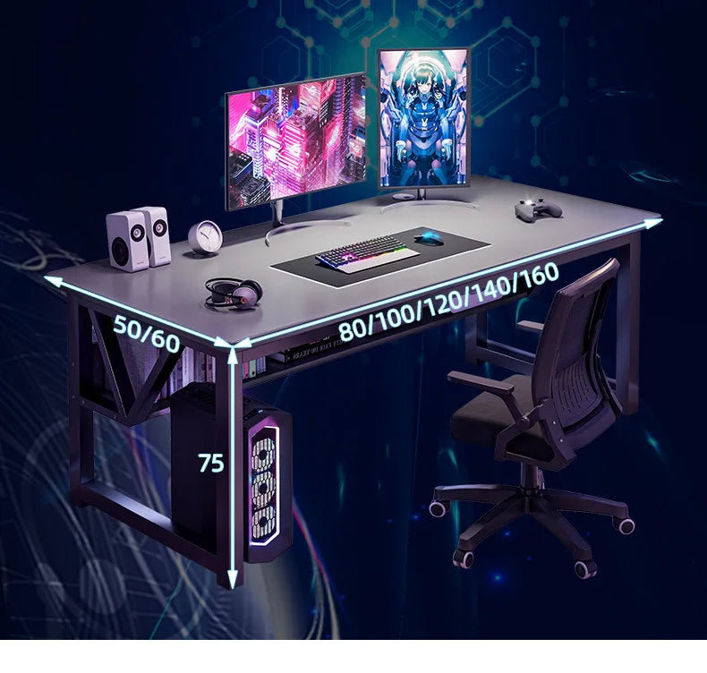 Desk Home Desktop Gaming Table and Chair Student Bedroom Learning Writing Desk Rental House Simple Long Computer Desk