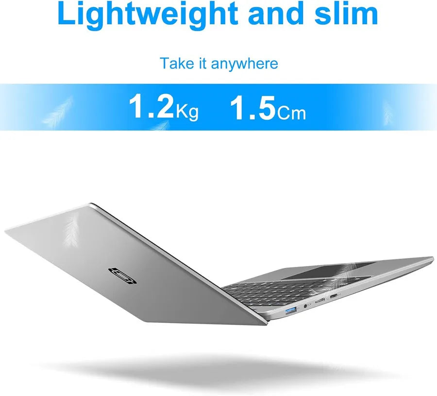 14 Inch  Windows 11 Computer Laptop PC 12GB LPDDR4 RAM 256GB SSD ROM  4-Core Processor WIFI 1080p FHD IPS Screen with Celeron