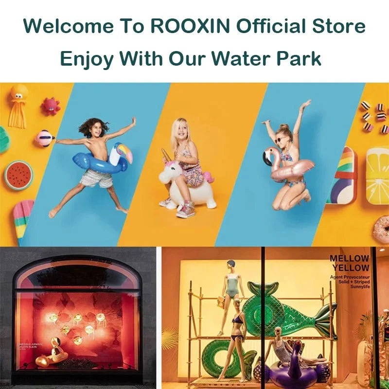 Rooxin Donut Swimming Ring Inflatable Swim Pool Float For Kid Adult Swimming Circle Baby Swim Tube Water Play Swimming Equipment