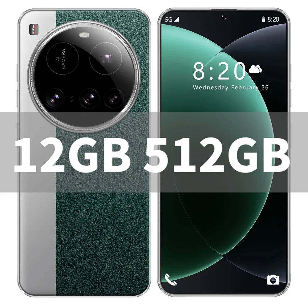 Brand New M15 Ultra Smartphone 7.3inch HD 16GB+1TB Cell Phone 50+108MP Dual SIM 5G Mobile Phones 8000mAh Android15 Unlocked