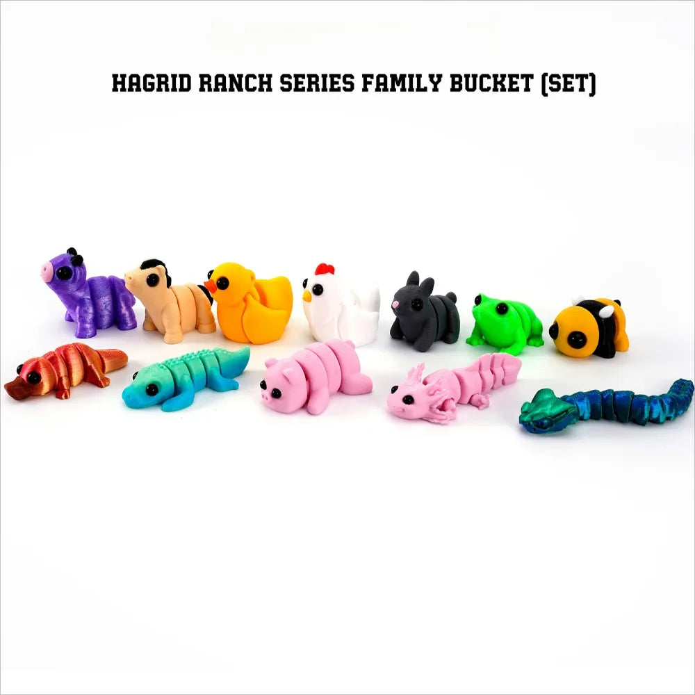 3D Printed Animals Movable Joint Fidget Toy Figurine Simulation Animal Office Desktop Ornament 2025 New Year Gifts Crafts Gift
