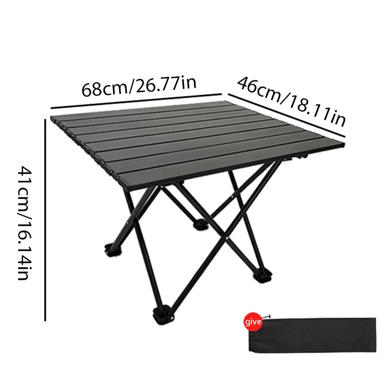 Camping Table Ultra Light Folding Egg Roll Table with Storage Bag Picnic BBQ Self Drive Hiking Foldable Desk Outdoor Tools