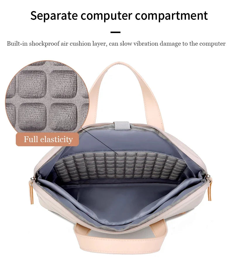 Lightweight Laptop Bag Portable Business Shoulder Messenger Bag 14/15 Inch Handbag Waterproof shockproof Storage Bags Briefcases