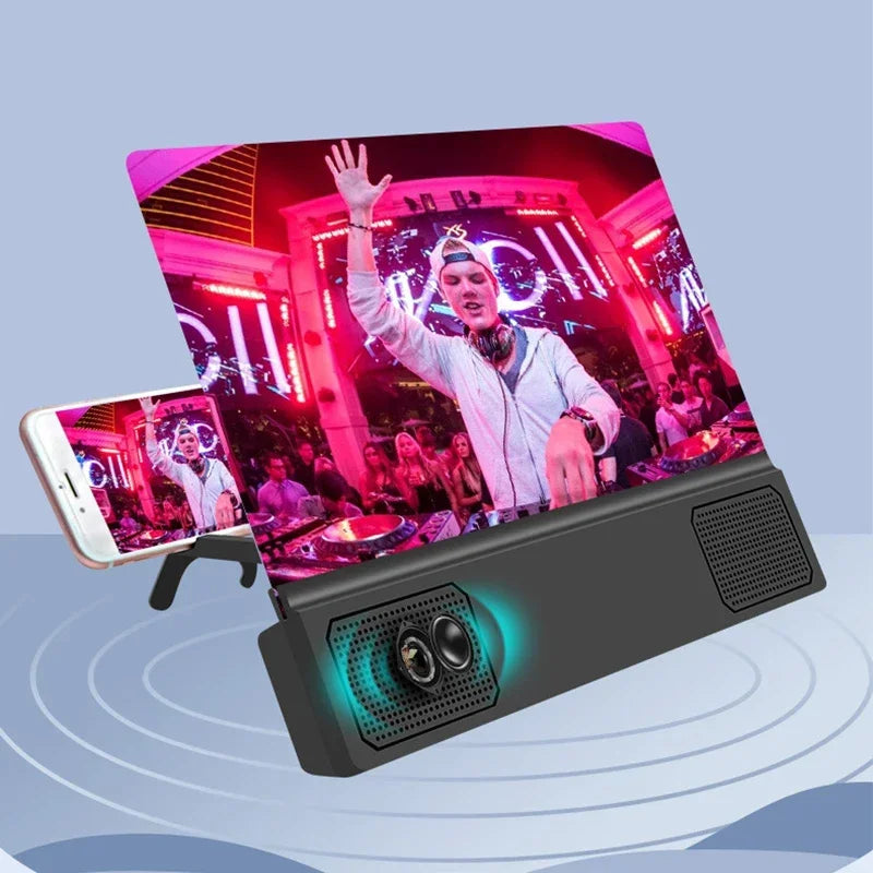 3D Screen Amplifiers Mobile Phone Magnifier With Enlarged Speaker Video Amplifier Stand Magnifying Folding Desk Audio Anti-BlueB