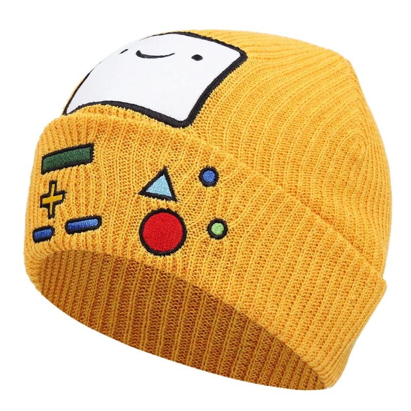 New Cartoon Adventure Time Casual Beanies For Women Men Hip Hop Beanie Hat Lovely Warm Knitted Skull Bonnet Gorros Ski Skullies