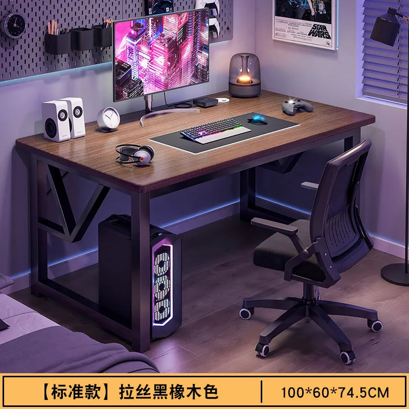 Desk Home Desktop Gaming Table and Chair Student Bedroom Learning Writing Desk Rental House Simple Long Computer Desk