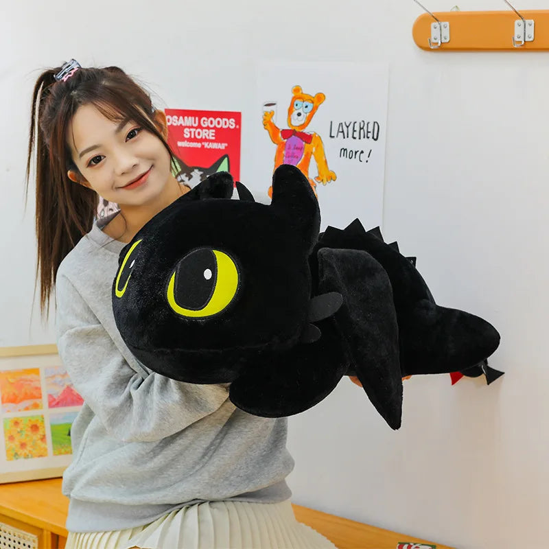 100cm Little Flying Dragon Kawaii Plush Toy Lying Posture Style Toothless Doll Pillow Children Couple Christmas Birthday Gift