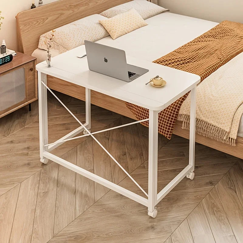 Folding desk, movable desk, home student computer desk, study desk, bedroom bedside desk, office desk computer desk desk table