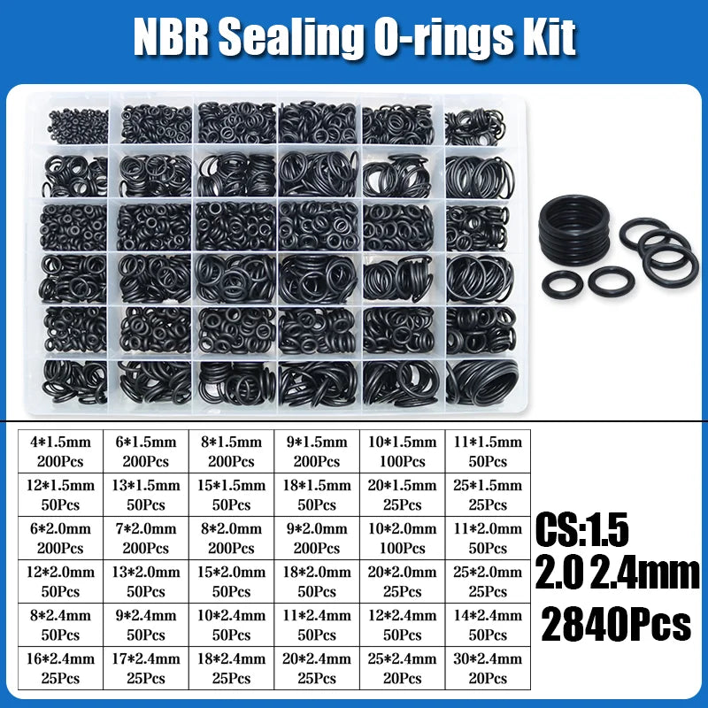 2840 O-Ring NBR Automobile Nitrile Rubber ORing Corrosion Oil Resistant Seal Washer for Car Air Condition Faucet Plumbing Gasket