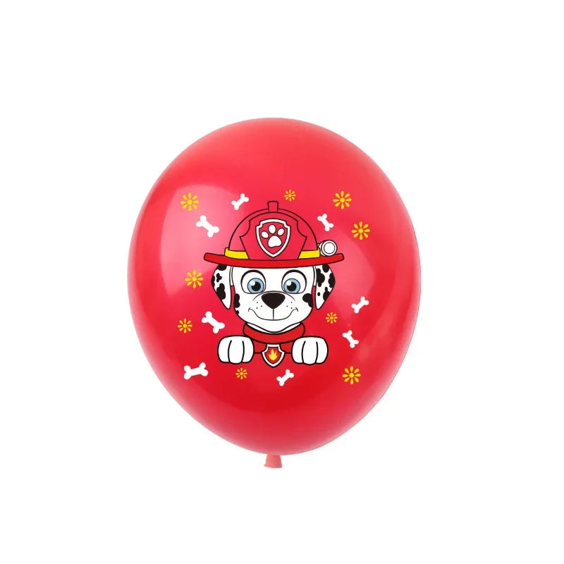 10pcs Paw Patrol Balloons Birthday Party Happy Atmosphere Decoration Supplies Cartoon Patrol Canine Chase Balloon Kids Toy Gifts