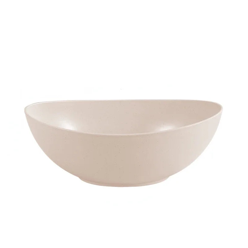 Eco-Friendly Wheat Straw Household Bowl Large Kitchen Fruit Salad Vegetable Dish Creative Microwavable Food Bowl Hot Sale