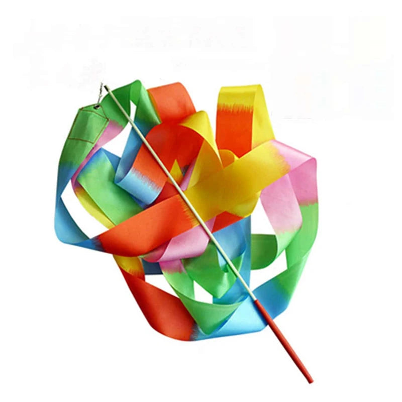 Children Handheld Ribbon Six Color Scarves Nylon Kids Outdoor Sports Toys Exercise Kindergarten Dance Performance Props TMZ
