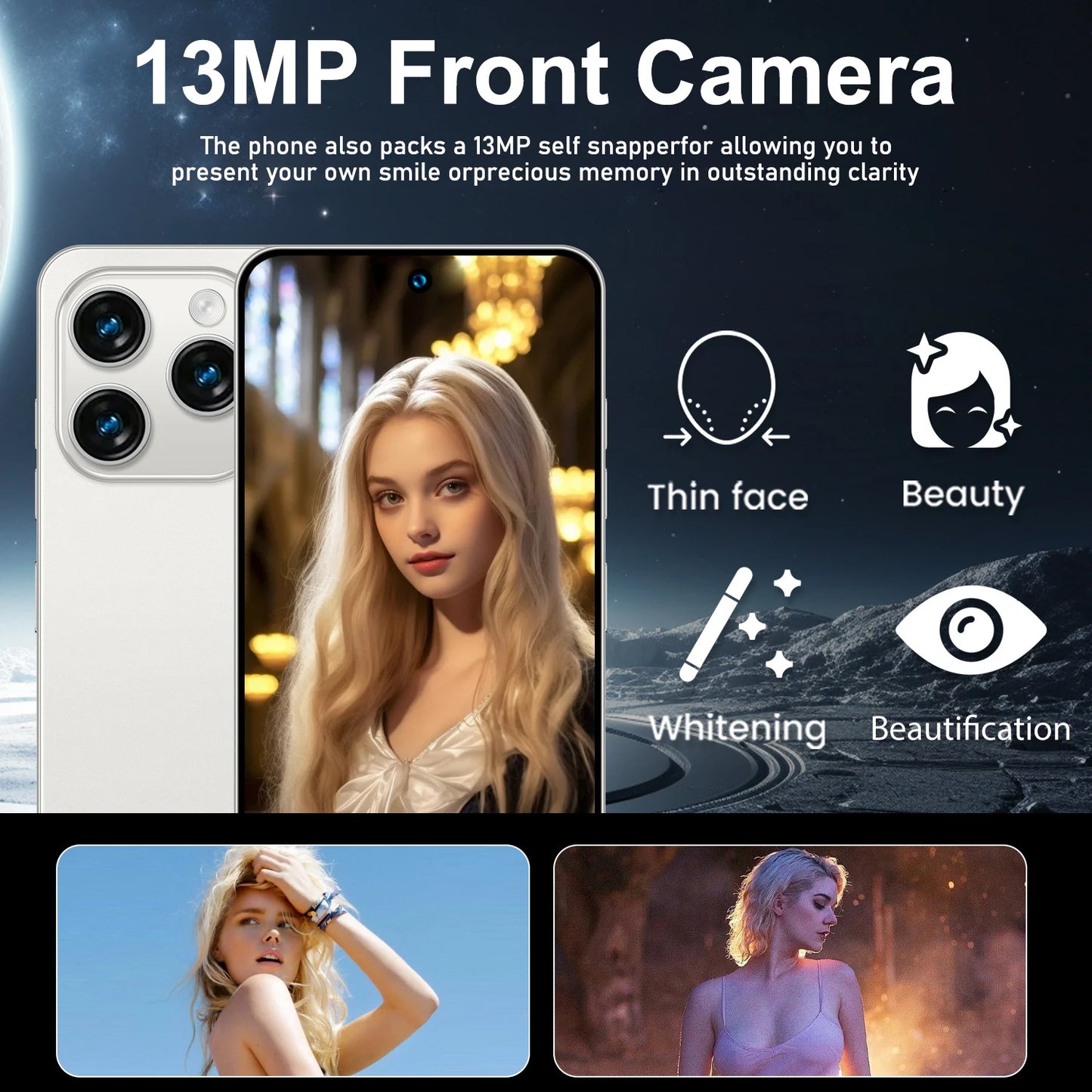 Note 14 Pro,Smartphone Cellphones Android 10,6.8 inch Screen,8+256GB,13+24MP,Mobile phone,5000mAh Google Play Store,Phone